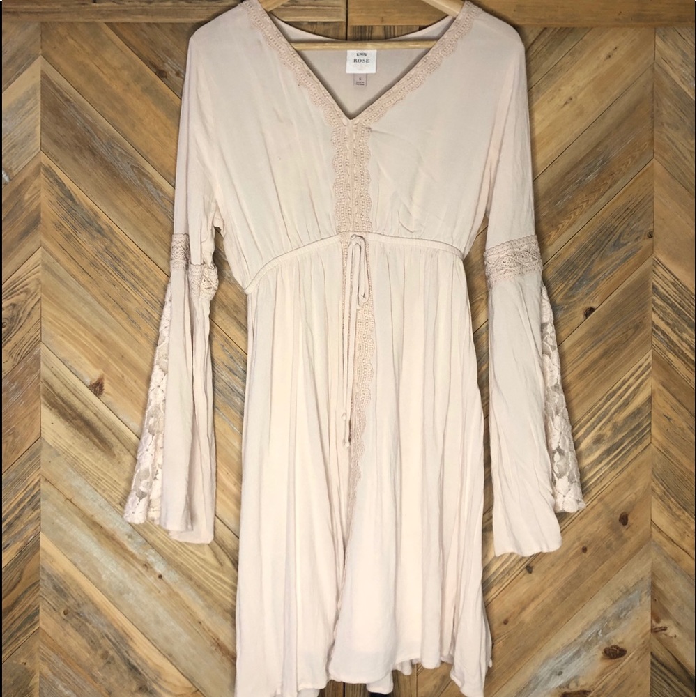 Knox rose long sleeve baby pink dress